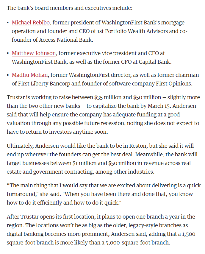 Andy Medici - Article - Part 2 - Trustar Bank - Washington Business Journal